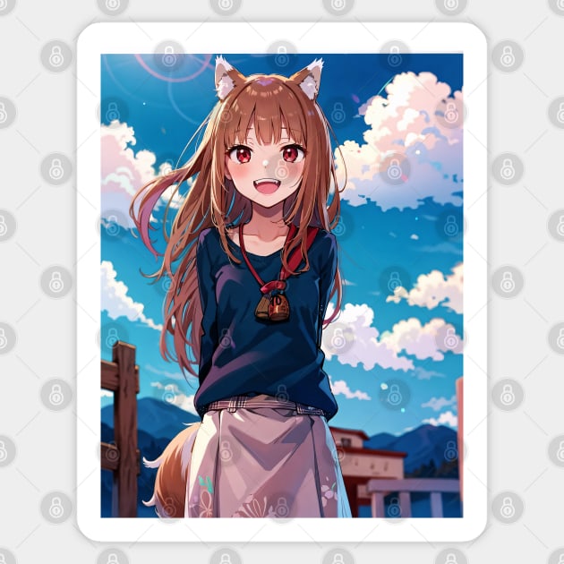 Spice and Wolf Sticker by Tazlo